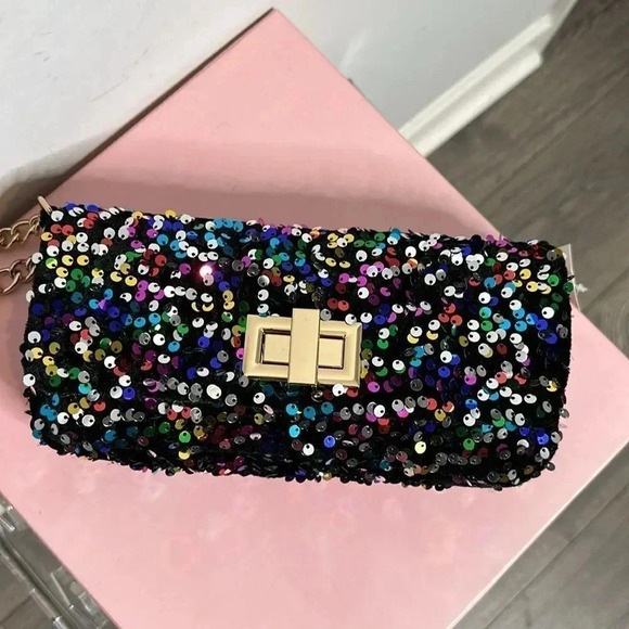 Sequined Shoulder Bag - Picture 5 of 7